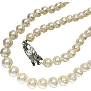 TASAKI Akoya Pearl Silver Long Necklace